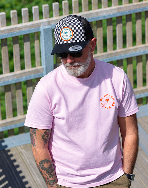 Casquette trucker damier noir et blanc