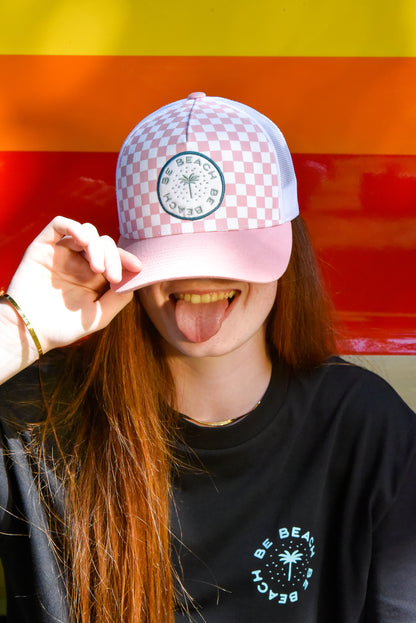 Casquette trucker damier
