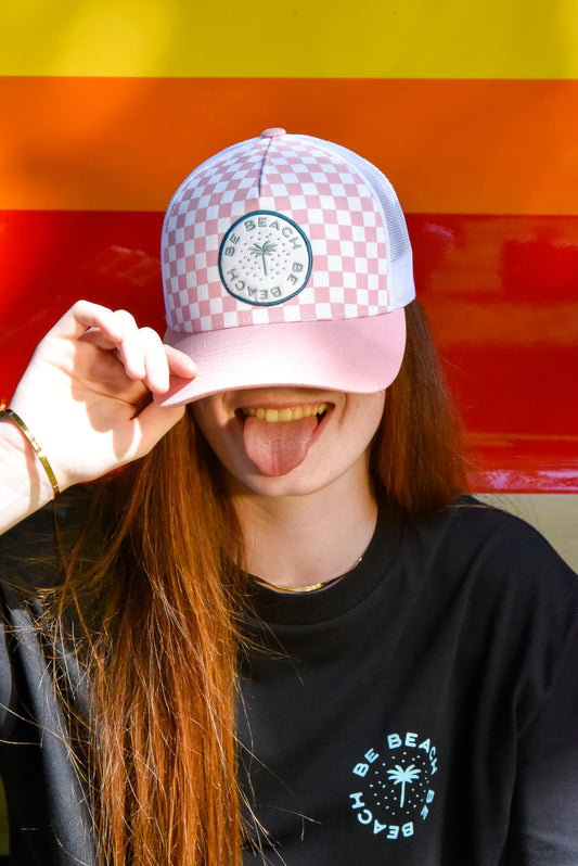 Casquette trucker damier